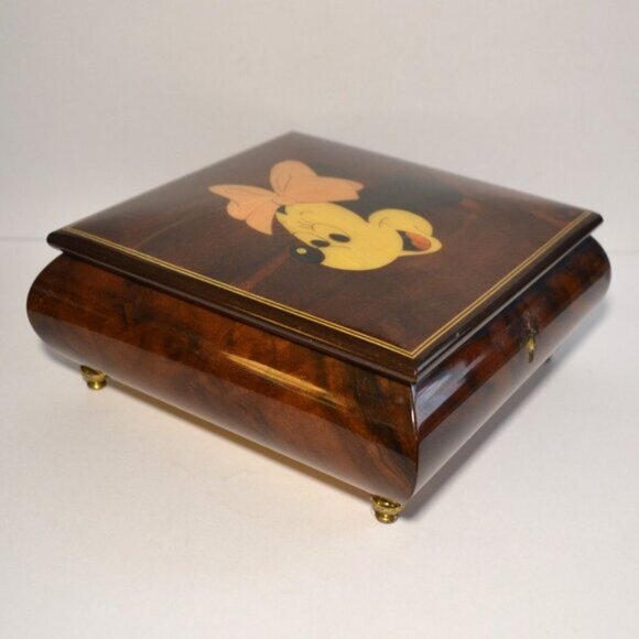 Music Box With Minnie Mouse On Lid Lacquer Finish Made In Italy - Picture 2 of 9